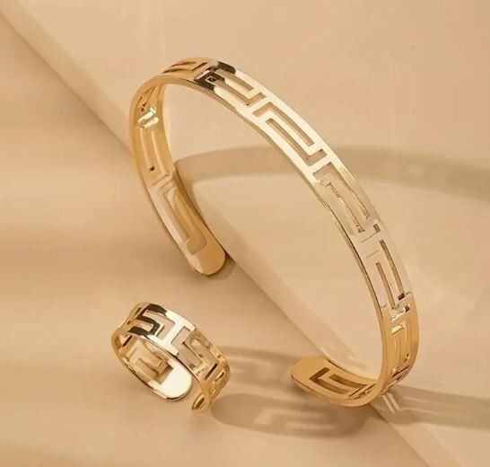 Cuff Bracelet and Open Ring