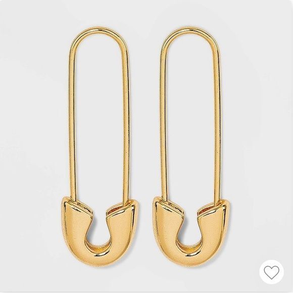 Elegant Golden-Toned Pin-like Earrings