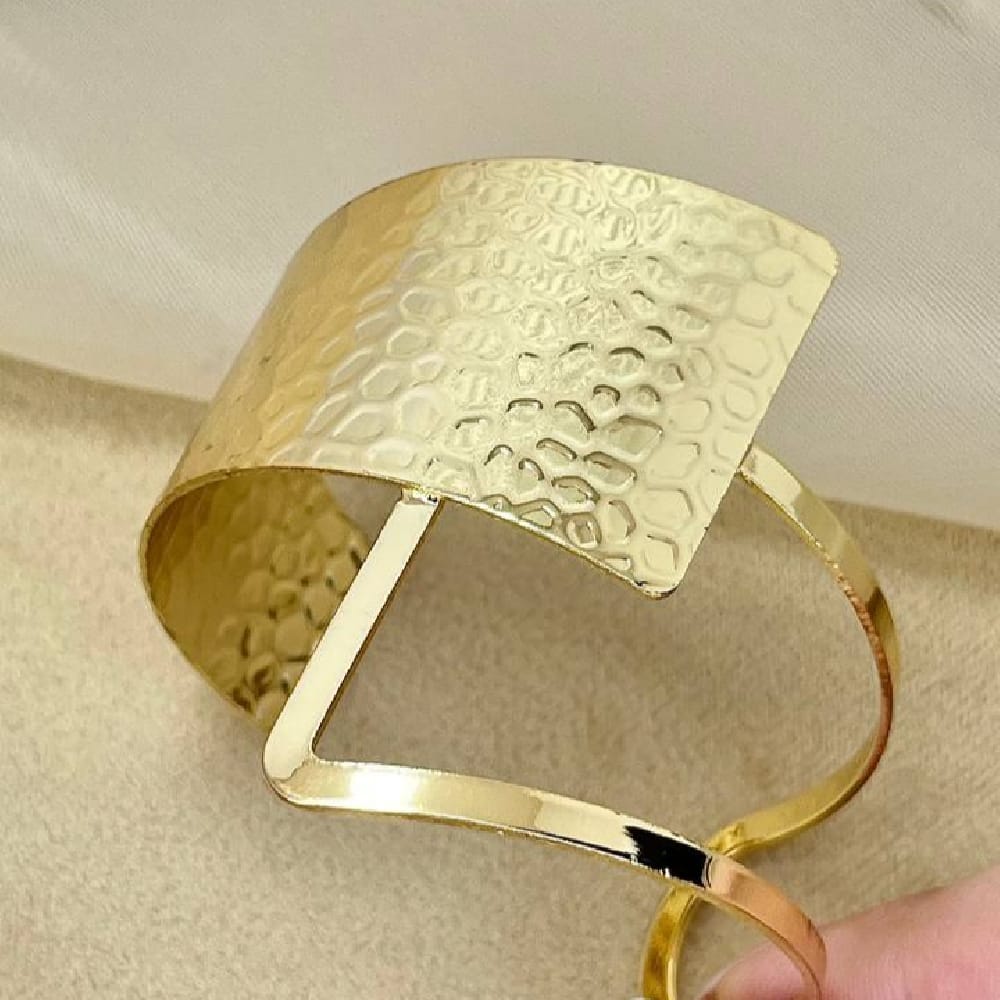Bohemian Alloy Texture Open Bracelet Ring Set