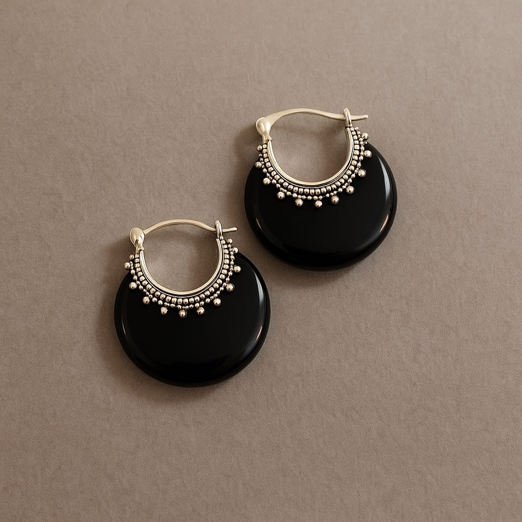 Boho-Chic Turquoise Texture Hoop Earrings for Women