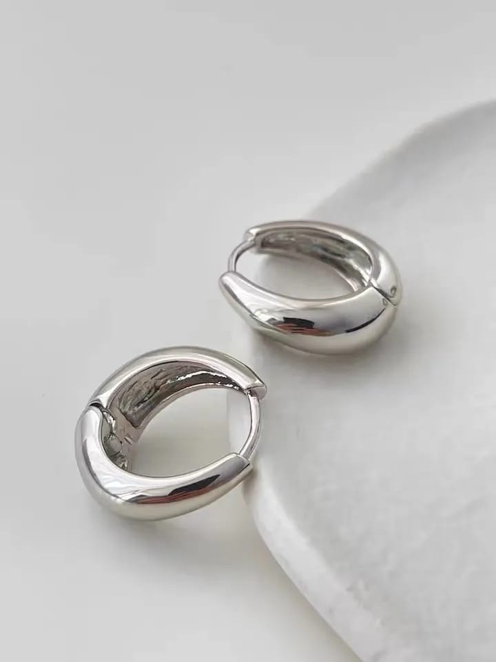 Silvery Hoop Earrings