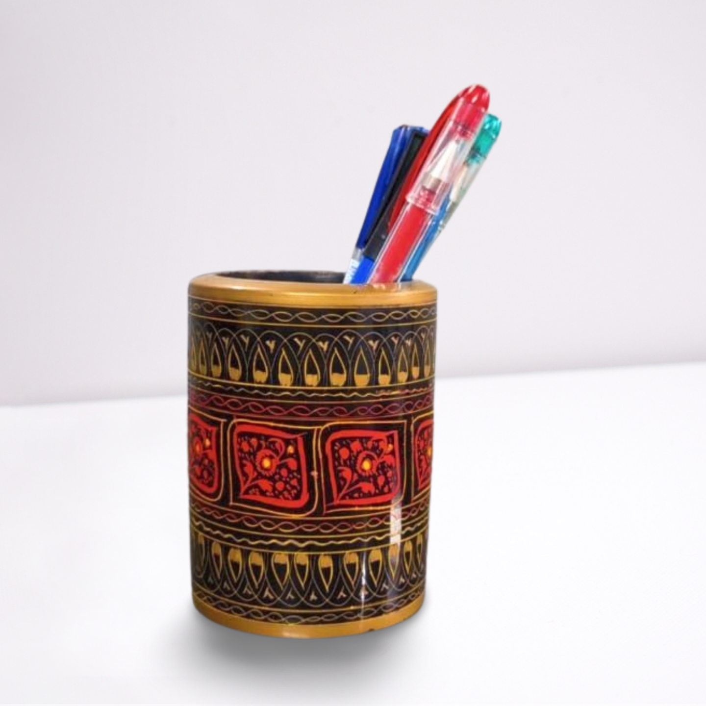 Wooden Naqshi Pen Holder