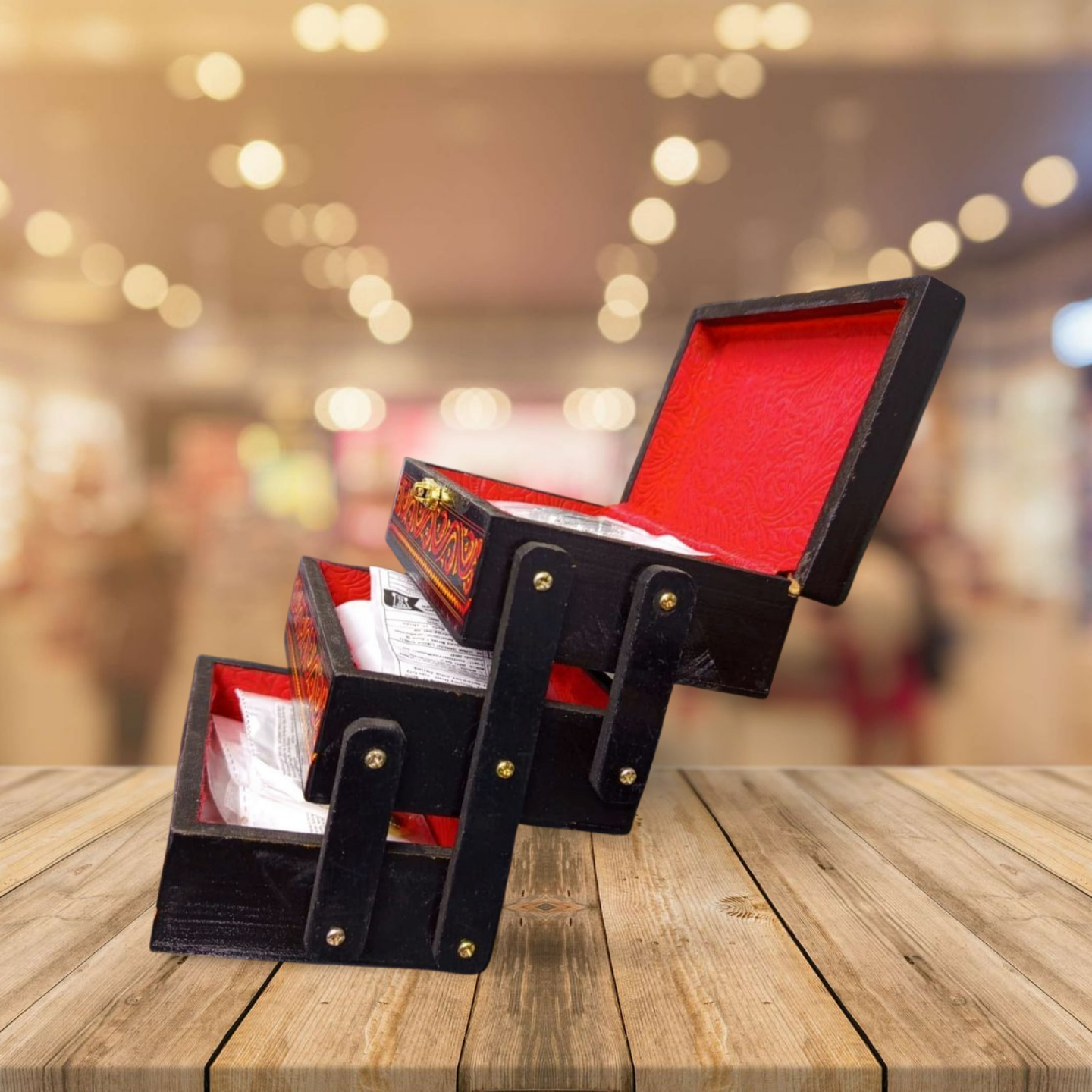 Three-Fold Naqshi Jewlery Box