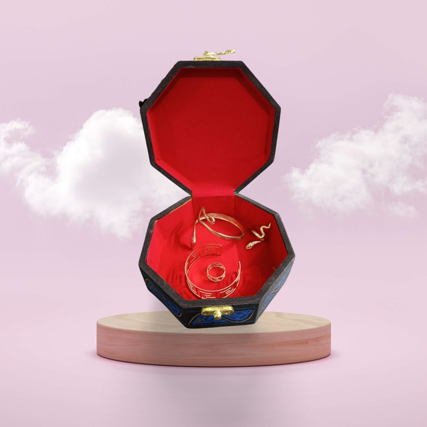 Blue Naqshi Jewllery Box