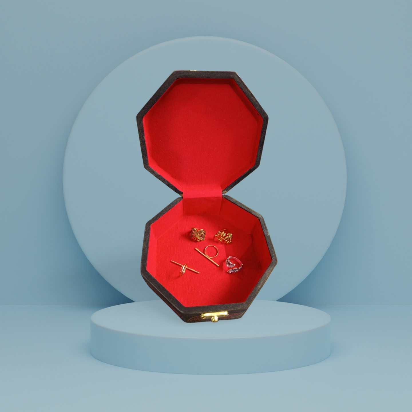 Red Naqshi Jewllery Box